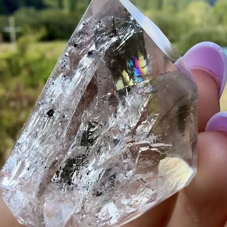 Double Terminated Rainbow Herkimer Point