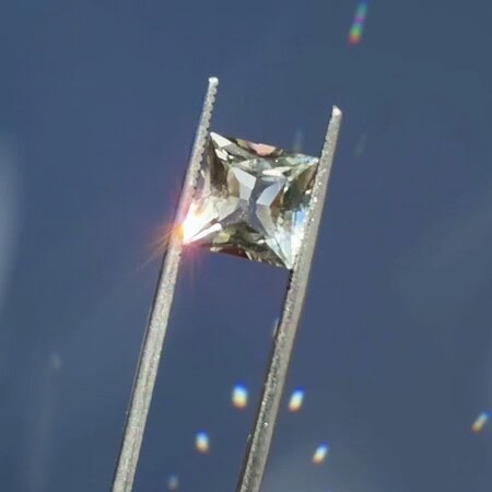 7 MM AAA Herkimer Princess Cut Gem